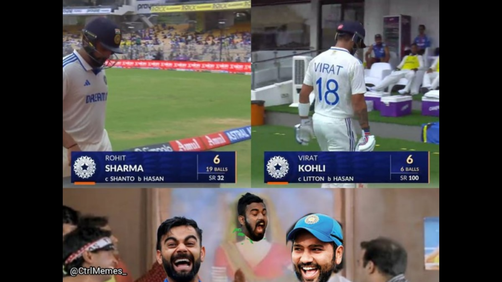 Ind vs Ban 1st Test: Memes Flood Internet After Rohit Sharma, Virat Kohli, Shubman Gill Fall Early