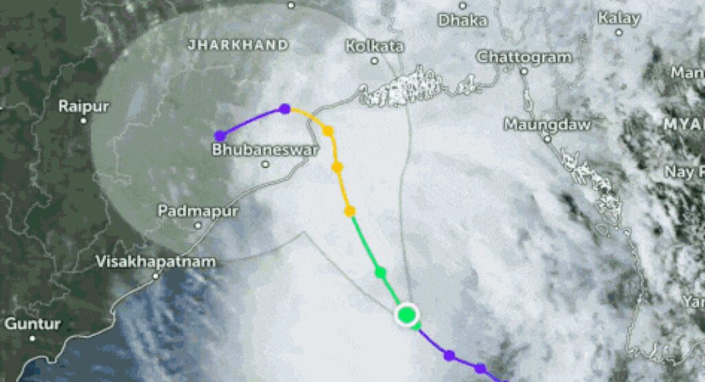 Cyclone Dana approaches Odisha coast: Satellite view of the looming storm | India News