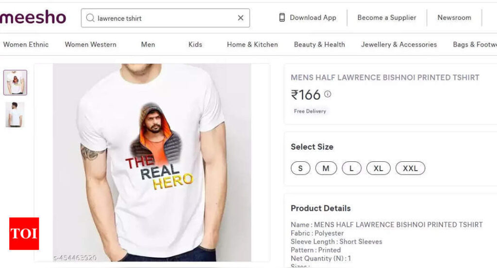 Meesho under fire for selling Lawrence Bishnoi ‘Hero’ T-shirt