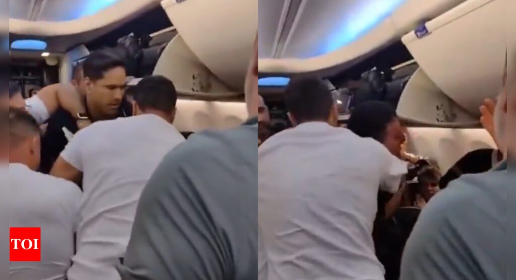 ‘He was too strong’: Passenger attempts to open plane’s emergency door mid-air, see video