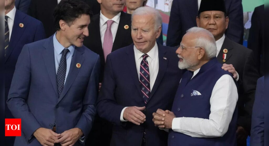 At G20 summit, PM Modi and Justin Trudeau stand in the same frame; see pic | India News