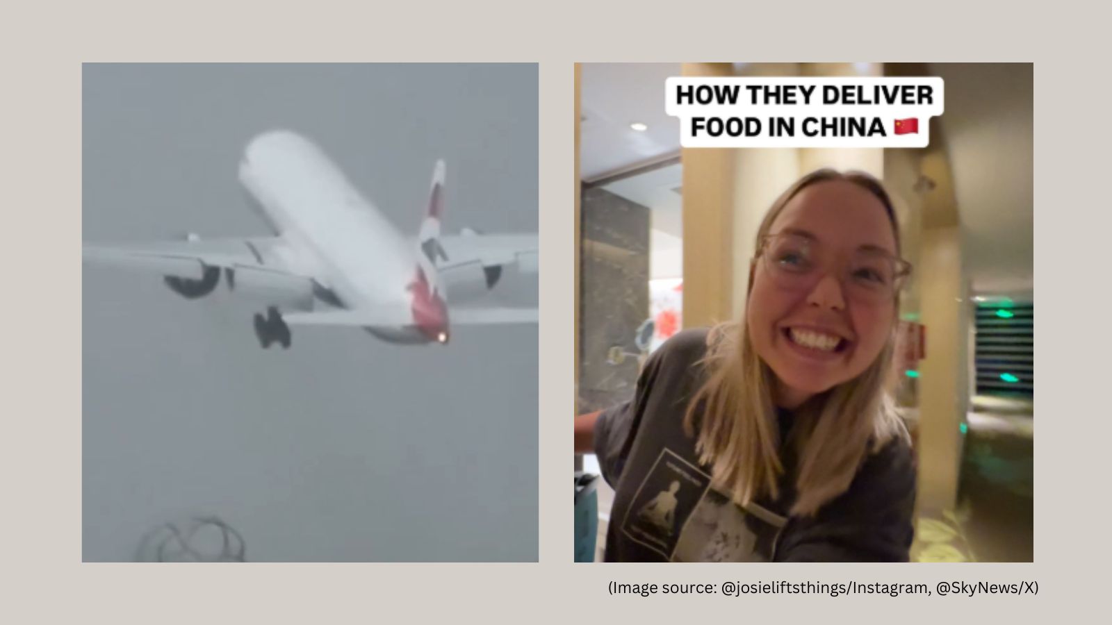 Planes struggle to land in UK’s high winds, vlogger gets food delivered by robot in China, more: Today’s top 5 viral videos | trending news