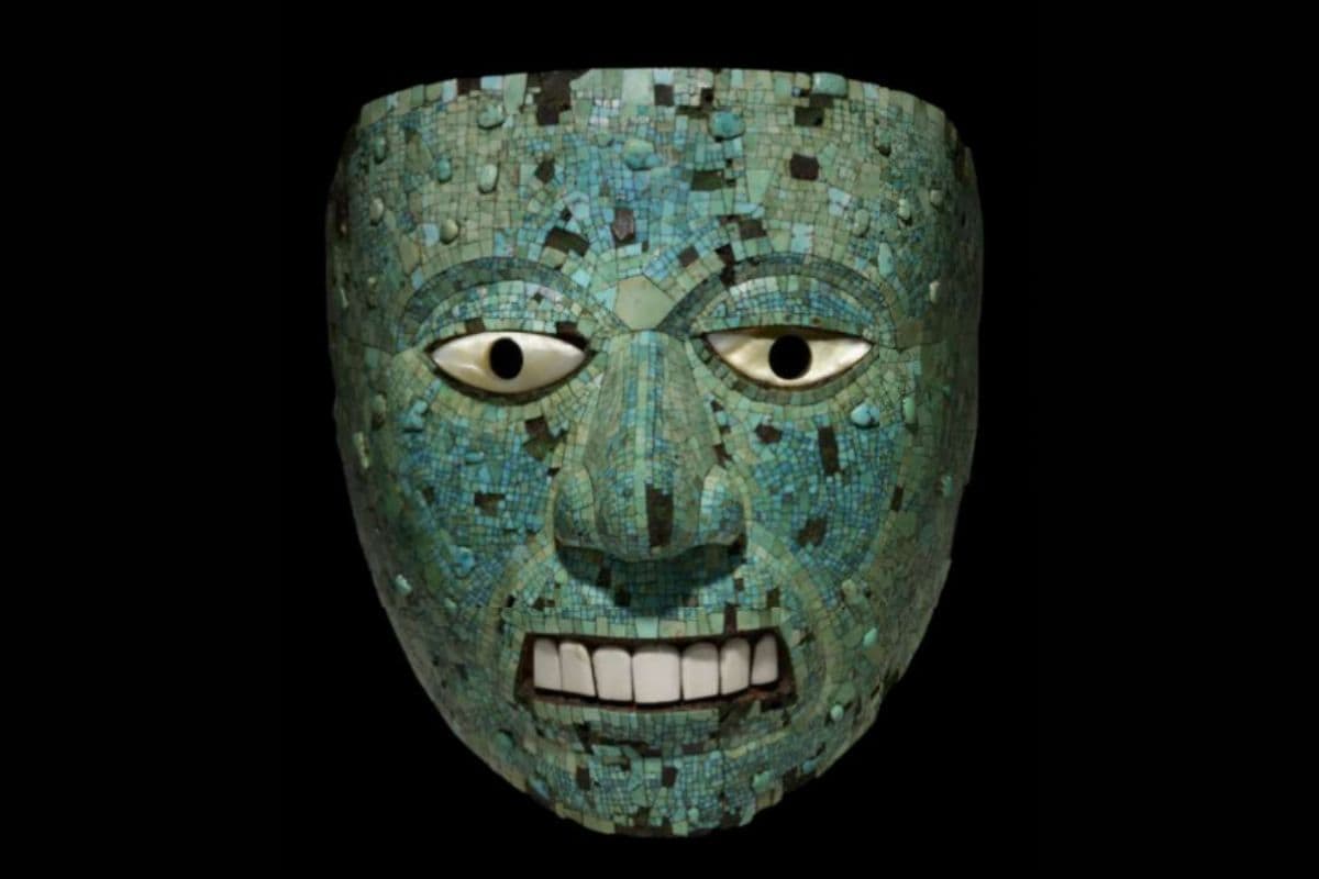 Aztec turquoise mask of Xiuhtecuhtli taken by Spanish Conquistadors reveals ancient violent ritual