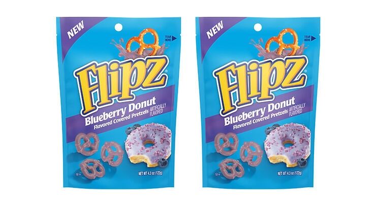 Donut-Flavored Pretzel Snacks : Blueberry Donut Pretzels