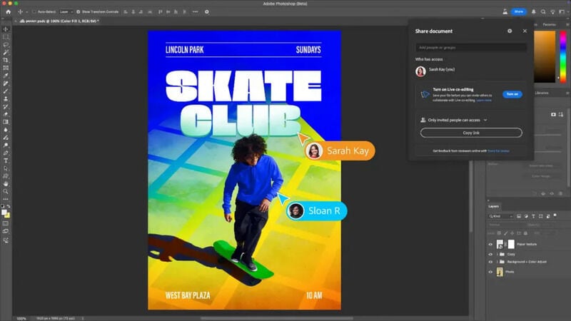 Live Collaborative Editing Features : photoshop co editing