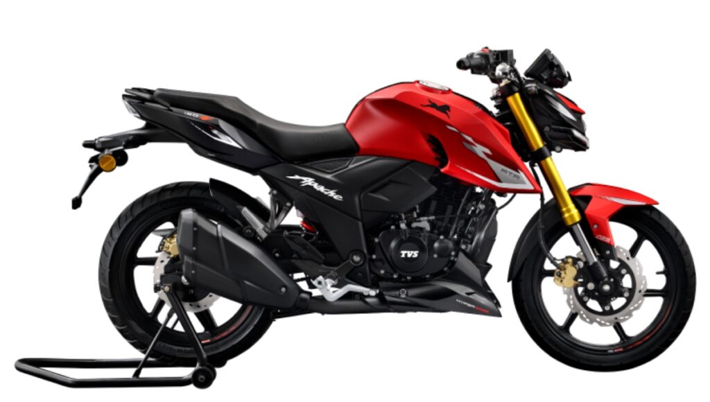 TVS Apache RTR 160 4V: 17.31 BHP पावर, 114 kmph टॉप स्पीड और Price ₹1.45 Lakh