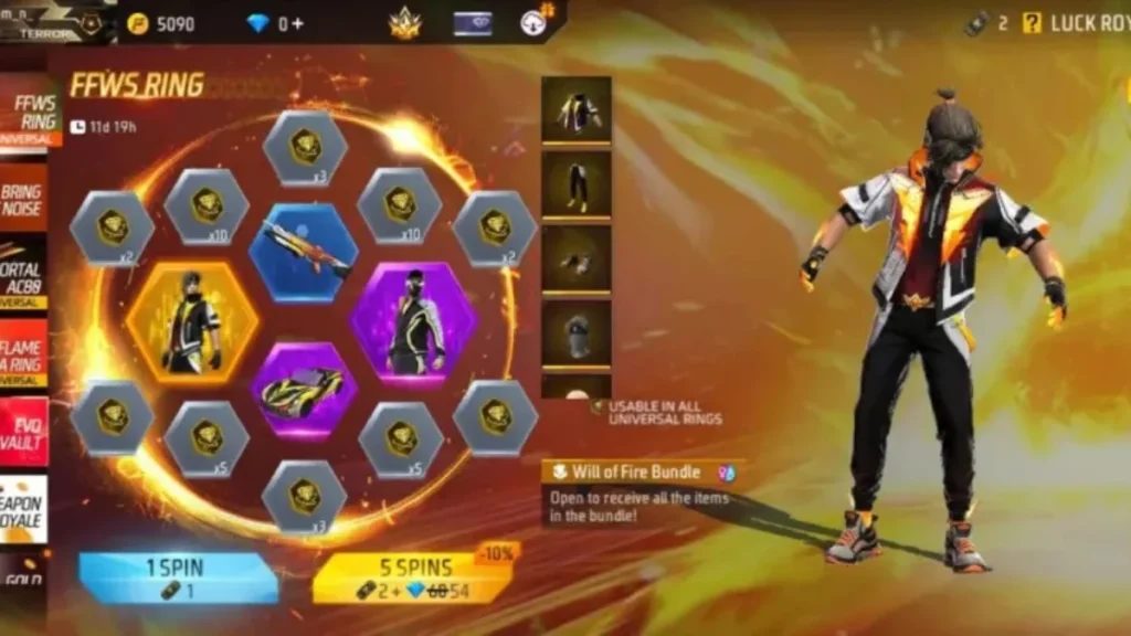 Free Fire FFWS Ring Event