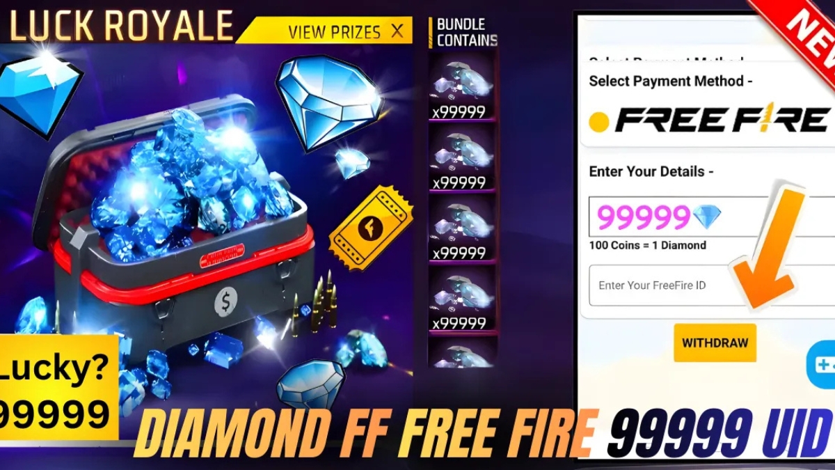 Free Fire 99999 Diamond