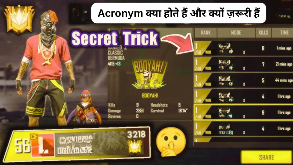 Free Fire Acronyms Guide 2025: AFK, Booyah और Ban से जुड़ी पूरी सच्चाई हिंदी में